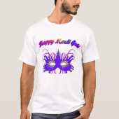 Happy Mardi Gras Mask T-Shirt (Voorkant)