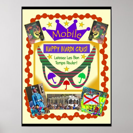 Happy Mardi Gras Mobile Poster (Voorkant)