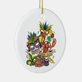 Happy Mardi Gras-Ornament Keramisch Ornament (Rechts)