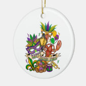 Happy Mardi Gras-Ornament Keramisch Ornament (Links)