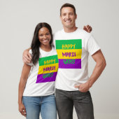 Happy Mardi Gras Paars Green en Gold T-shirt (Unisex)