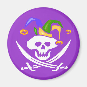 Happy Mardi Gras Pirate Magneet