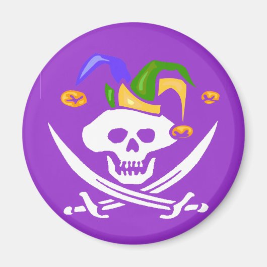 Happy Mardi Gras Pirate Magneet (Voorkant)