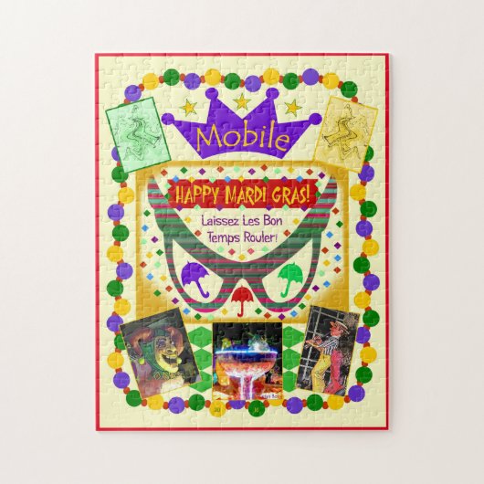 Happy Mardi Gras Poster 2016 Legpuzzel (Verticaal)