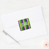 Happy Mardi Gras Poster Vierkante Sticker (Envelop)