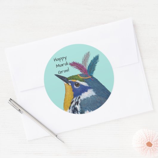 Happy Mardi Gras stickers (Envelop)