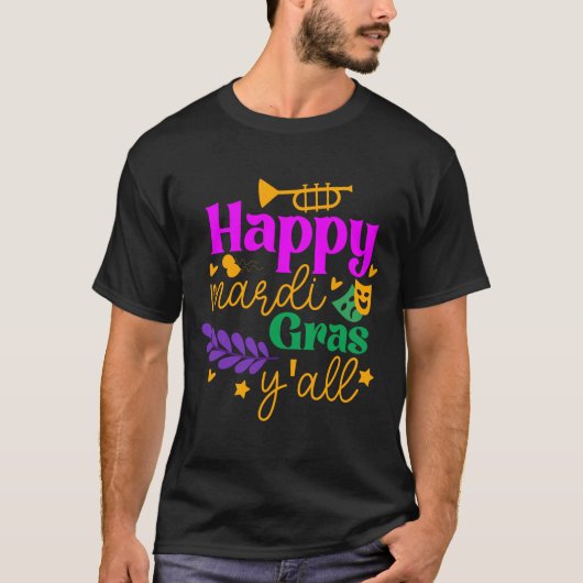 Happy Mardi Gras T-shirt (Voorkant)