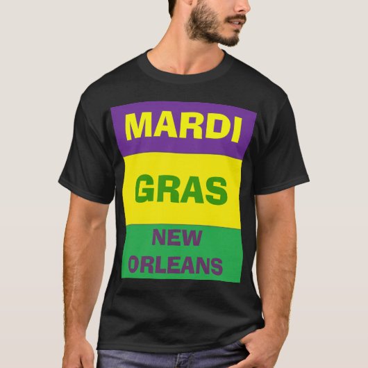 HAPPY MARDI GRAS T-SHIRT (Voorkant)