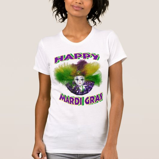 Happy Mardi Gras T-Shirt (Voorkant)