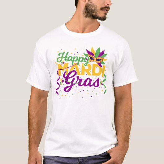 Happy Mardi Gras T-shirt (Voorkant)
