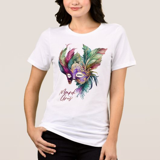 Happy Mardi Gras T-Shirt voor Dames (Voorkant)