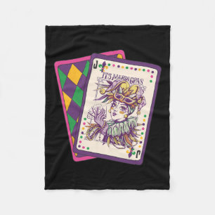 Happy Mardi Gras Tarot Kaart Louisiana Mardi Gras  Fleece Deken