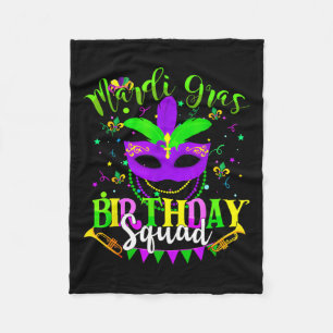 Happy Mardi Gras Verjaardag Mardi Gras Squad Trip  Fleece Deken