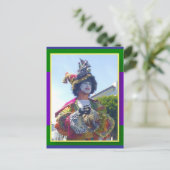 Happy Mardis Gras clown Briefkaart (Staand voorkant)