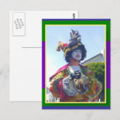 Happy Mardis Gras clown Briefkaart (Voorkant / Achterkant)