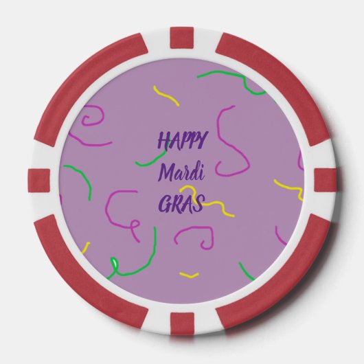 Happy Marfi Gras Poker Chip (Voorkant)