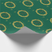 Happy Marriage ceremony green Cadeaupapier (Hoek)