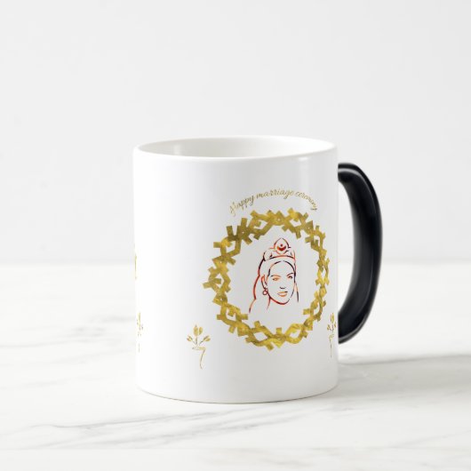 Happy Marriage ceremony Magische Mok (Voorkant rechts)