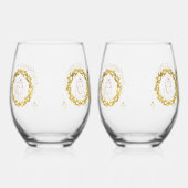 Happy Marriage ceremony Wijnglas Zonder Voet (Voorkant)