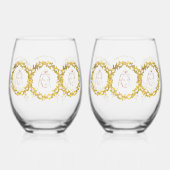 Happy Marriage ceremony Wijnglas Zonder Voet (Links)