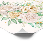 Happy Marriage-Elegant Wedding Poster with Floral  (Hoek)