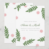 Happy Marriage Invitation Kaart (Voorkant / Achterkant)