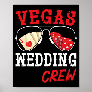 Happy Marry Bruid Bruidegom Man en Vrouw Vegas Wed Poster