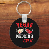 Happy Marry Bruid Bruidegom Man en Vrouw Vegas Wed Sleutelhanger (Voorkant)