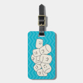 Happy Marshmallow buddies kleeft een goede vriend Bagagelabel (Voorkant verticaal)