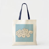 Happy Marshmallow buddies kleeft een goede vriend Tote Bag (Voorkant)
