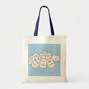 Happy Marshmallow buddies kleeft een goede vriend Tote Bag