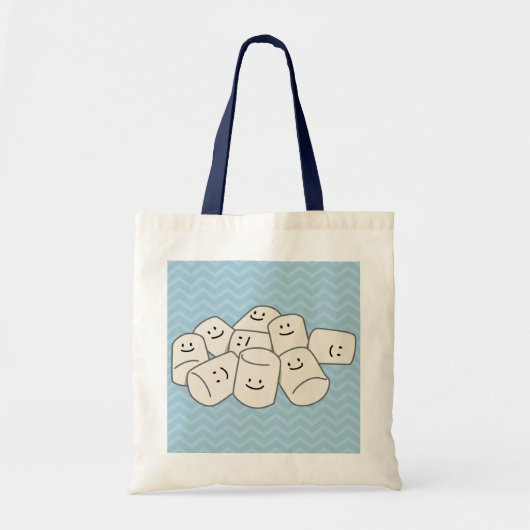 Happy Marshmallow buddies kleeft een goede vriend Tote Bag (Voorkant)