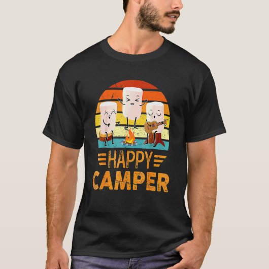 Happy Marshmallow Camper Cute for Kids Women Manne T-shirt (Voorkant)