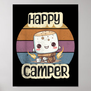 Happy Marshmallow Camper Schattigee Meisjes Kinder Poster