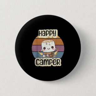 Happy Marshmallow Camper Schattigee Meisjes Kinder Ronde Button 5,7 Cm