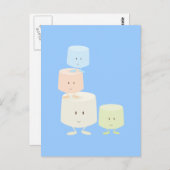 Happy marshmallows briefkaart (Voorkant / Achterkant)