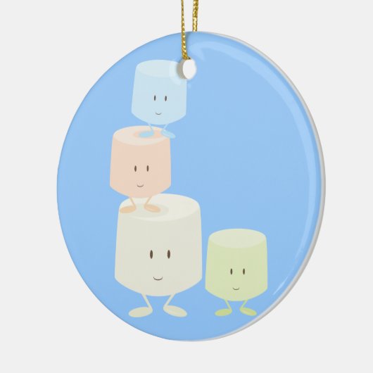Happy marshmallows keramisch ornament (Links)