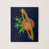 Happy Martians spelen een race in Saturnus Legpuzzel (Verticaal)