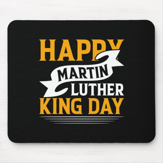 Happy Martin Luther King Day Sticker Muismat (Voorkant)