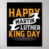 Happy Martin Luther King Day Sticker Poster (Voorkant)