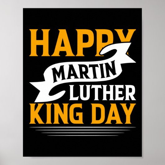 Happy Martin Luther King Day Sticker Poster (Voorkant)