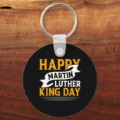 Happy Martin Luther King Day Sticker Sleutelhanger (Voorkant)