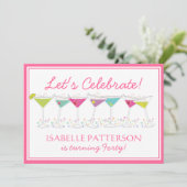 Happy Martinis Milestone Birthday Party Invitation Kaart (Staand voorkant)