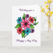 Happy May Day Kaart (Gele Bloem)