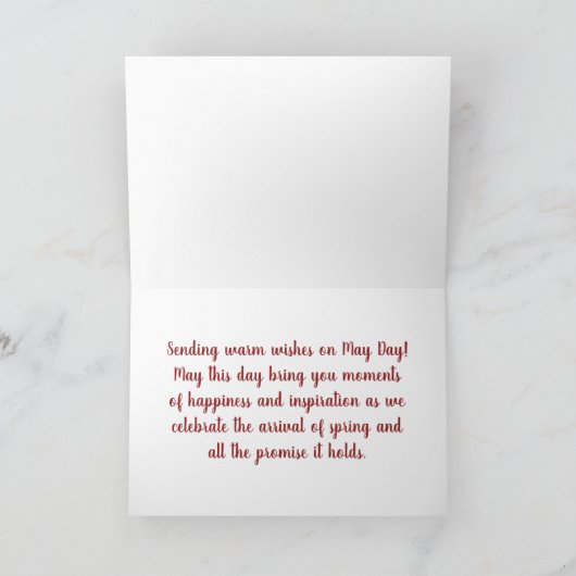 Happy May Day Kaart (Binnen)