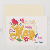 Happy May Day Kaart (Voorkant / Achterkant)