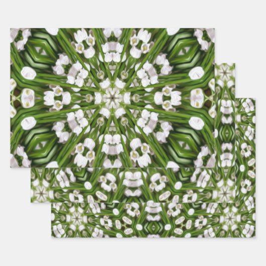 Happy May lily patroon Inpakpapier Vel (Set)