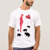 Happy Meal Heren Basic T-Shirt, Wit T-shirt (Voorkant)