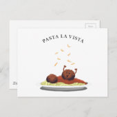 Happy Meatball "Pasta La Vista!" Briefkaart (Voorkant / Achterkant)