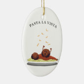 Happy Meatball "Pasta La Vista!" Keramisch Ornament (Rechts)